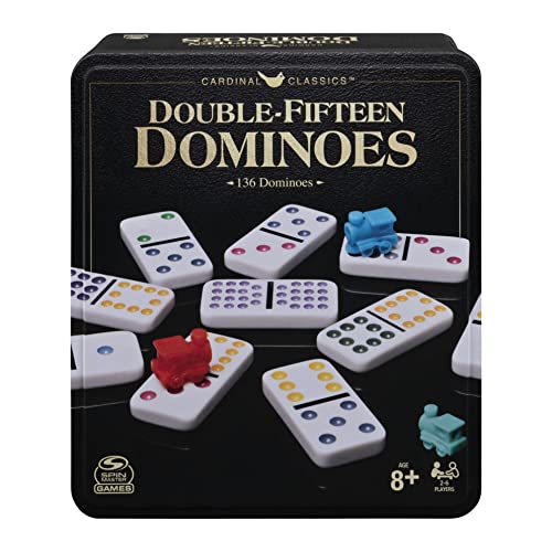 Double Fifteen Dominoes Set in Storage Tin - sctoyswholesale