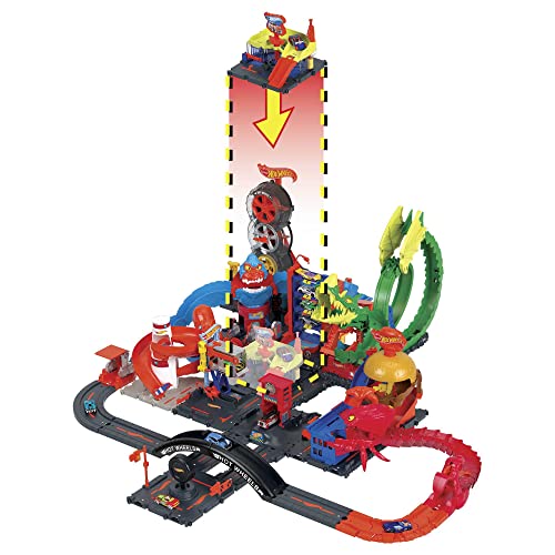 Hot Wheels City Downtown Express Car Wash Playset with 1 Car, Connects to Other Playsets & Tracks