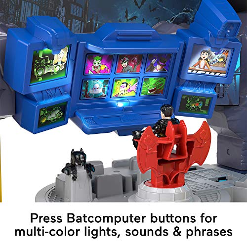 Imaginext DC Super Friends Batman Playset Super Surround Batcave with Lights Sounds & Phrases 18 Play Pieces, 33 X 42 Inches [Amazon Exclusive]
