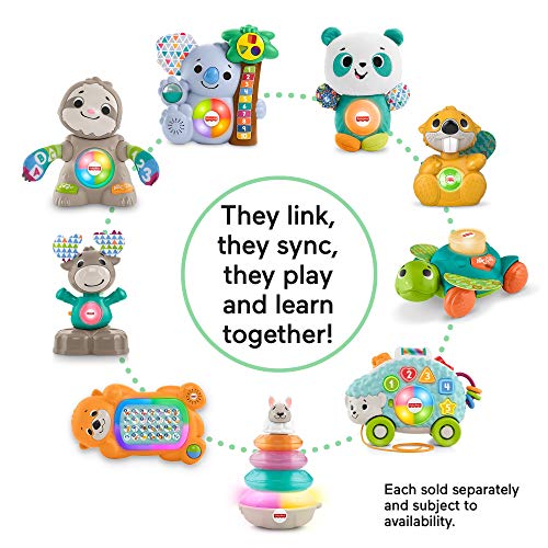 Fisher-Price Linkimals Baby & Toddler Learning Toy Boppin’ Beaver With Interactive Lights & Music For Ages 9+ Months