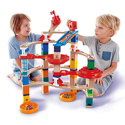 Hape Wooden Quadrilla Super Spirals Marble Run| STEM Building Blocks Toy for Kids - sctoyswholesale