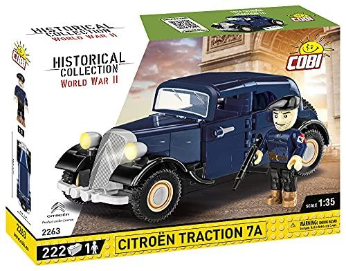 COBI Historical Collection: World War II 1934 Citroen Traction 7A Vehicle, Navy Blue - sctoyswholesale