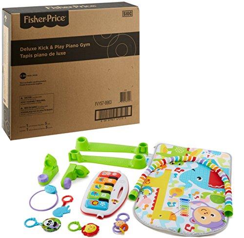 Fisher-Price Deluxe Kick 'n Play Piano Gym, Green, Gender Neutral (Frustration Free Packaging) - sctoyswholesale