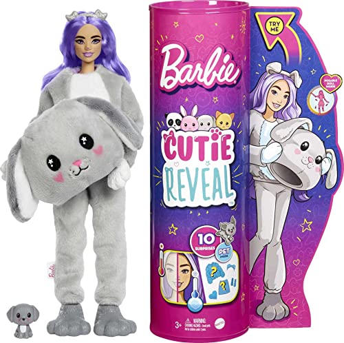 Barbie Cutie Reveal Doll with Puppy Plush Costume & 10 Surprises Including Mini Pet & Color Change - sctoyswholesale