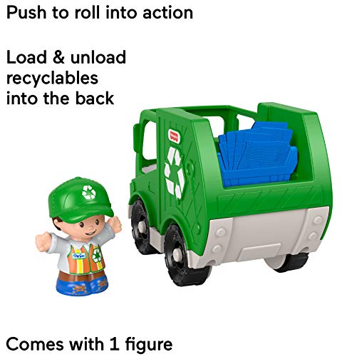 Fisher-Price Little People Recycle Truck push-along vehicle with figure and play accessory - sctoyswholesale