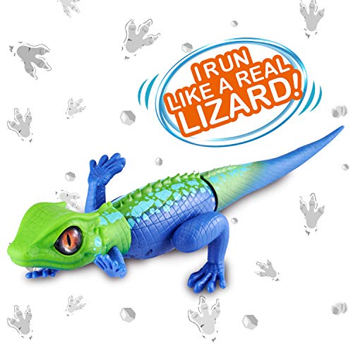 Robo Alive Lurking Lizard Series 2 Blue Green by ZURU Battery-Powered Robotic Interactive Electronic Reptile Toy That Moves (Blue Orange)