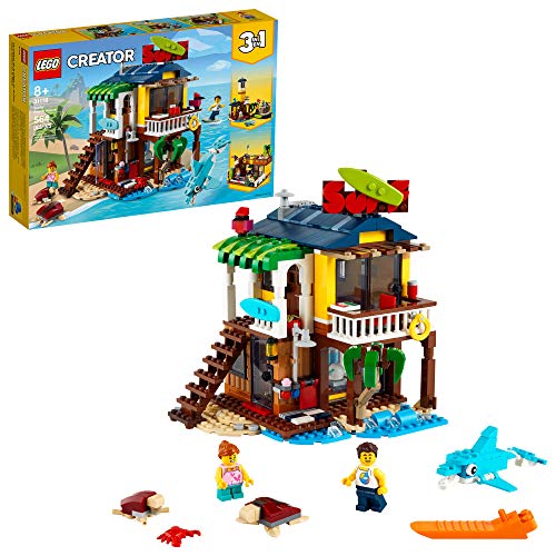 LEGO Creator 3in1 Surfer Beach House 31118 Building Toy Set for Kids, Boys, and Girls Ages 8+ (564 Pieces)