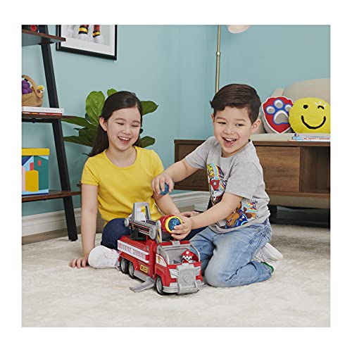 PAW Patrol, Marshall’s Transforming Movie City Fire Truck with Extending Ladder, Lights, Sounds and Action Figure - sctoyswholesale