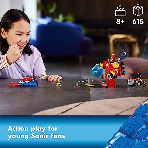 LEGO Sonic The Hedgehog Sonic vs. Dr. Eggman’s Death Egg Robot 76993 Sonic Toy Building Set for 8 Year Old Gamers, with 6 Sonic Figures for Creative Role Play, Great Gift for Christmas for Sonic Fans