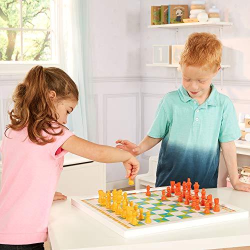 Melissa & Doug Double-Sided Wooden Chess & Pachisi Board Game with 42 Game Pieces - sctoyswholesale
