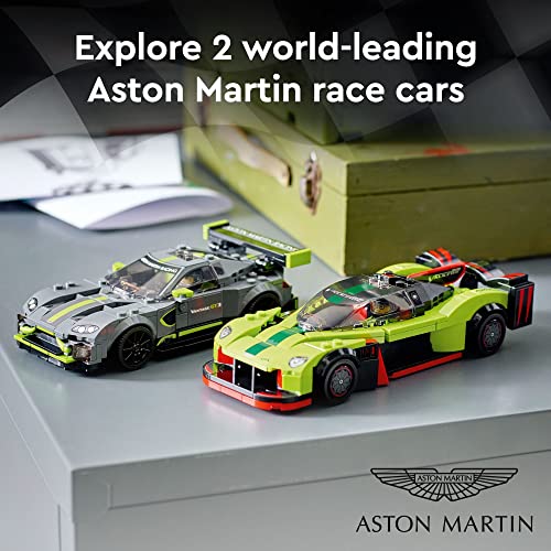 LEGO Speed Champions Aston Martin Valkyrie AMR Pro and Aston Martin Vantage GT3 76910 Building Toy Set for Kids, Boys, and Girls Ages 9+ (592 Pieces)