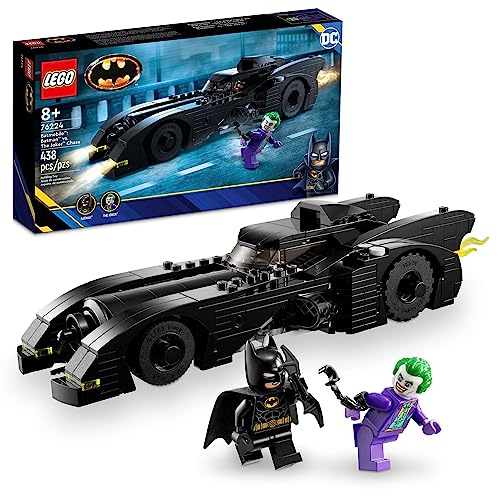 LEGO DC Batmobile: Batman vs. The Joker Chase 76224 Building Toy Set, This DC Super Hero Toy Features Batman's Iconic Vehicle with Weapons and a Minifigure Compatible Cockpit, DC Gift for 8 Year Olds