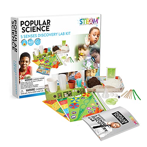 POPULAR SCIENCE 5 Senses Discovery Lab Science Kit | STEM Toys and Gifts for Educational and Fun Experiments for Families and Children Ages 8 Years +12