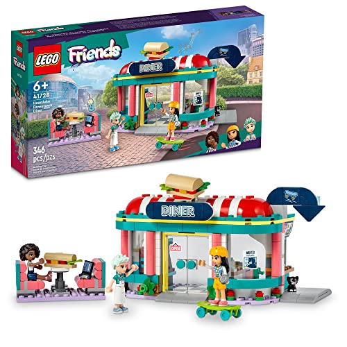 LEGO Friends Heartlake Downtown Diner 41728 Building Toy Set for Kids, Boys, and Girls Ages 6+ (346 Pieces)