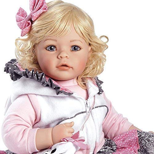 ADORA Realistic Baby Doll The Cat's Meow Toddler Doll - 20 inch, Soft CuddleMe Vinyl, Light Blonde Hair, Blue Eyes