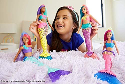 Barbie Dreamtopia Mermaid Doll, 12-inch, Teal and Purple Hair - sctoyswholesale