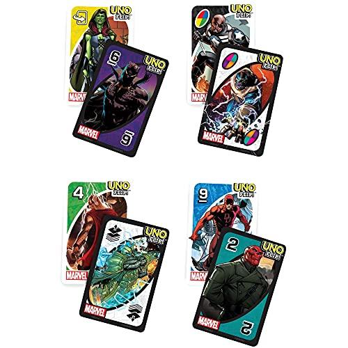 UNO FLIP Marvel Card Game with 112 Cards - sctoyswholesale