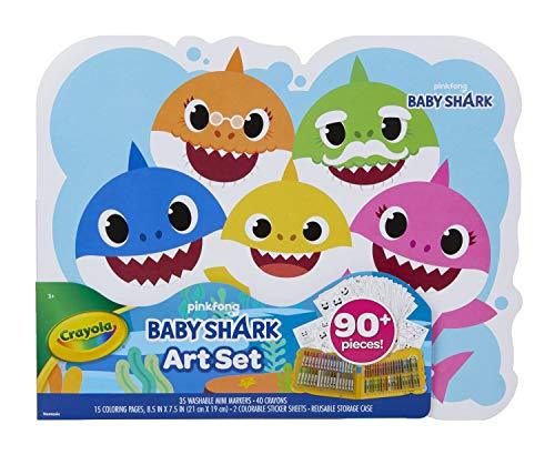 Crayola Baby Shark Art Set, 90 Pieces - sctoyswholesale