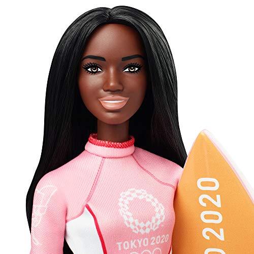 Barbie Olympic Games Tokyo 2020 Surfer Doll with Surf Uniform - sctoyswholesale