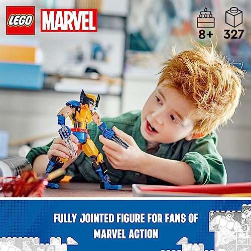 LEGO Marvel Wolverine Construction Figure 76257 Buildable Marvel Action Figure, Fully Jointed Marvel Collectible with 6 Claw Elements for Play and Display, X-Men Super Hero Gift for Kids Ages 8-12