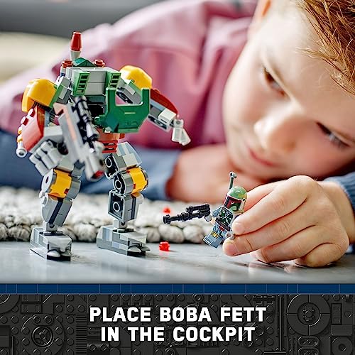 LEGO Star Wars Boba Fett Mech 75369 Buildable Star Wars Action Figure, This Posable Mech Inspired by The Iconic Star Wars Bounty Hunter Features a Buildable Shield, Stud Blaster and Jetpack