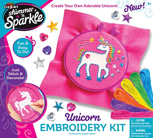 Cra-Z-Art Shimmer & Sparkle Unicorn Embroidery Kit