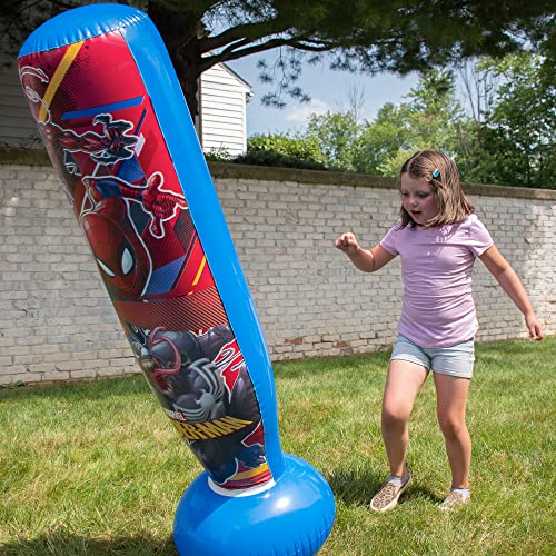 Hedstrom Marvel Spiderman Bop Bag Inflatable Punching Bag, 60 Inch