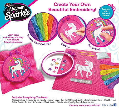 Cra-Z-Art Shimmer & Sparkle Unicorn Embroidery Kit