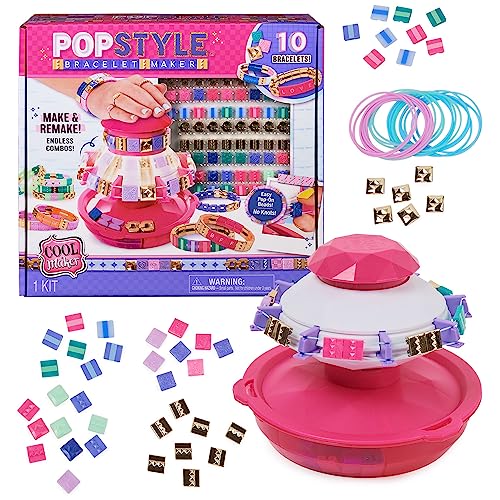 Cool Maker PopStyle Bracelet Maker, 170 Beads, Make & Remake 10 Bracelets, Friendship Bracelet Making Kit, DIY Arts & Crafts Kids Toys for Girls