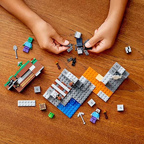 LEGO Minecraft The Abandoned Mine Building Toy, 21166 Zombie Cave with Slime, Steve & Spider Figures, Gift idea for Kids, Boys and Girls Age 7 Plus