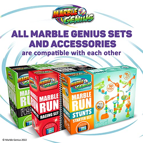 Marble Genius Flying Marbles Action Game - Family Table Game, Experience The Thrill of Racing, Includes an App with Additional Challenges, Perfect for Kids, Teens, and Adults, AIM! Launch! Score!