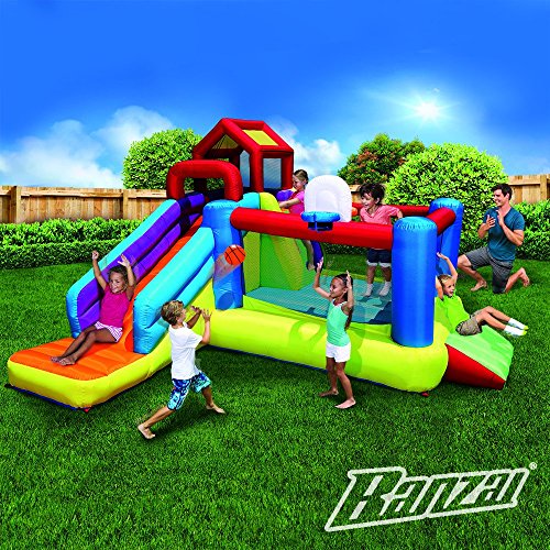 BANZAI Climb N Bounce Clubhouse (Outdoor Backyard Summer Spring Inflatable Jumping Bouncing House Castle) - sctoyswholesale