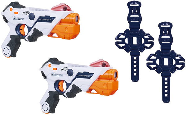 AlphaPoint Nerf Laser Ops Pro Toy Blasters - Includes 2 Blasters & 2 Armbands - sctoyswholesale