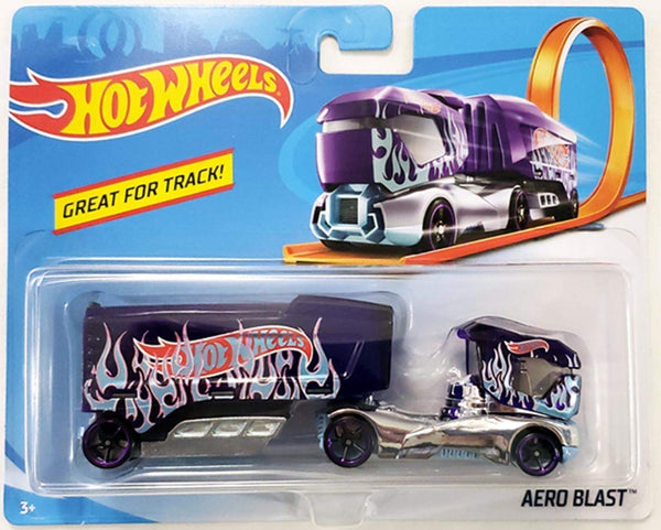 Hot Wheels Track Stars Semi & Trailer - Aero Blast - sctoyswholesale