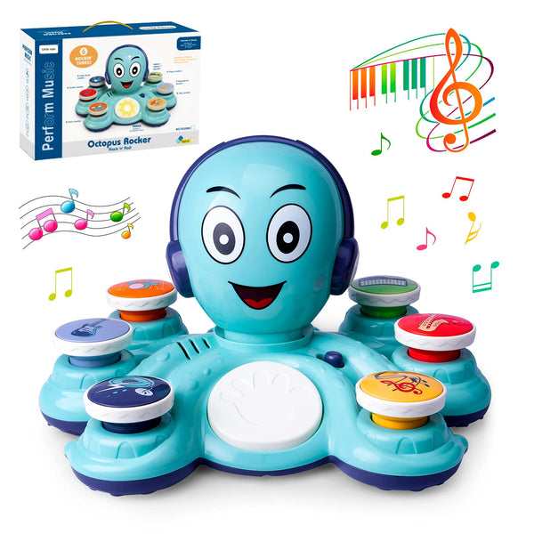 Baby Musical Toys Learning Toys for Toddlers, Octopus Music Toys, Preschooler Musical Educational Instruments Toy for Baby, Birthday Toys for Girls Boys