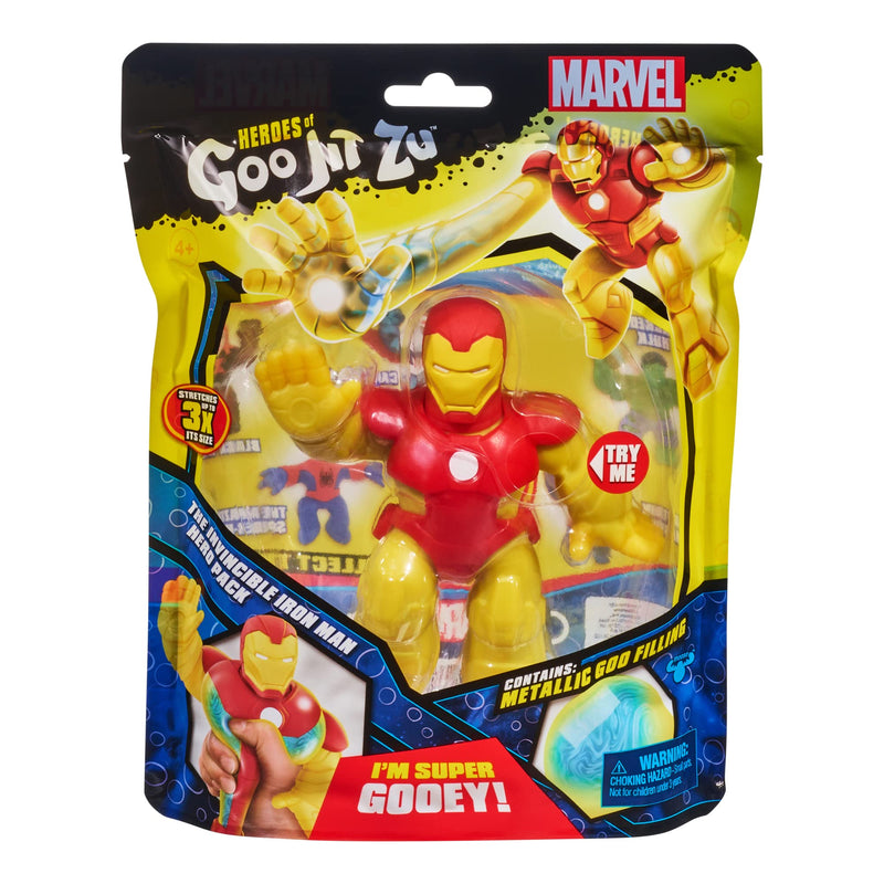 Heroes of Goo Jit Zu Marvel Hero Pack. The Invincible Iron Man - Gooey 4.5" Tall