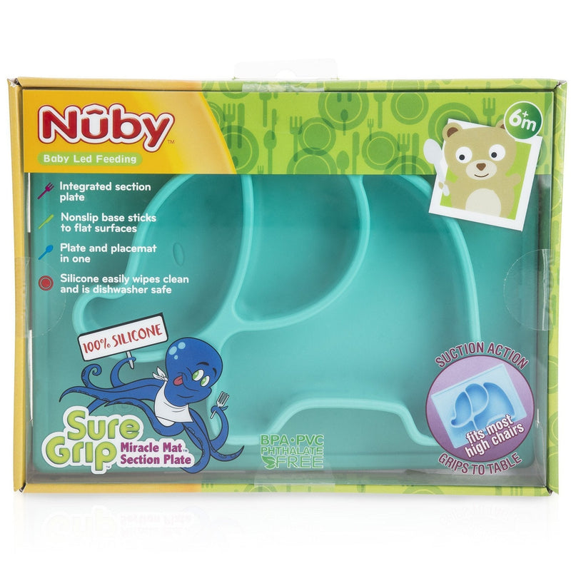 Nuby Sure Grip Elephant Silicone Placemat - sctoyswholesale