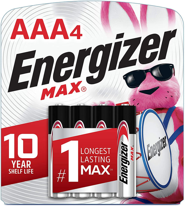 Energizer MAX AAA Alkaline Batteries 4 pack - sctoyswholesale