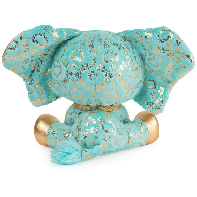 GUND P.Lushes Designer Fashion Pets Bella L’Phante Limited Edition Elephant Stuffed Animal, Turquoise/Gold, 6”