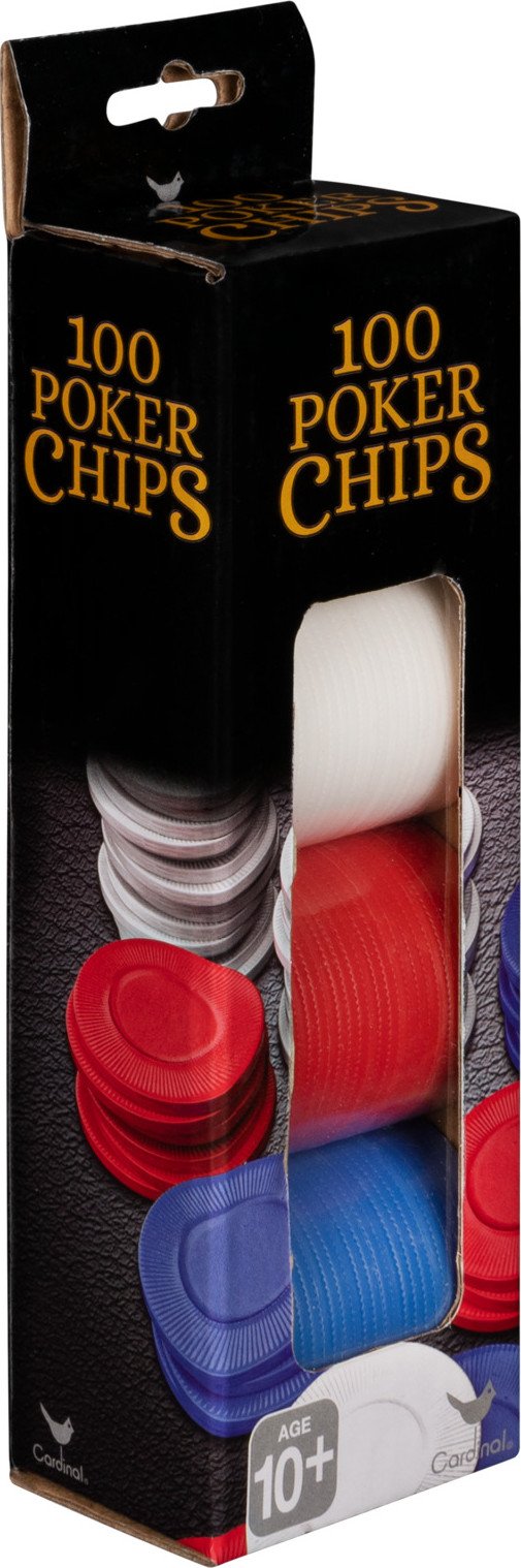 Poker Chips, 100 Red, White, and Blue - sctoyswholesale