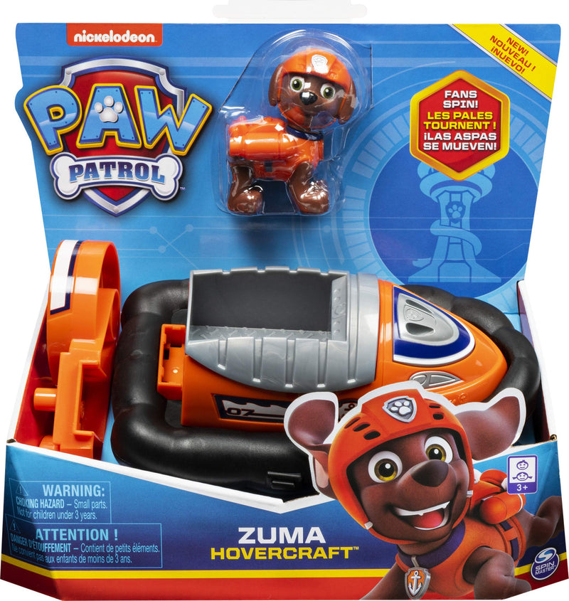 PAW Patrol Zuma’s Hovercraft Vehicle with Collectible Figure, for Kids Aged 3 Years and Over