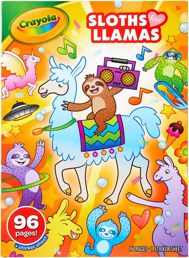 Crayola  Coloring Book-Sloths & Llamas - sctoyswholesale