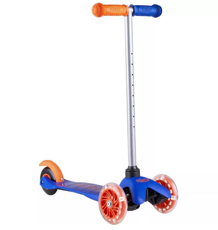 Voyager 3 Wheel Kids Scooter with Light Up Wheels & Tbar