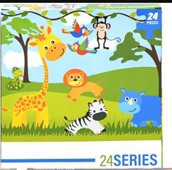 24 Pieces Safari Kingdom Puzzle - sctoyswholesale