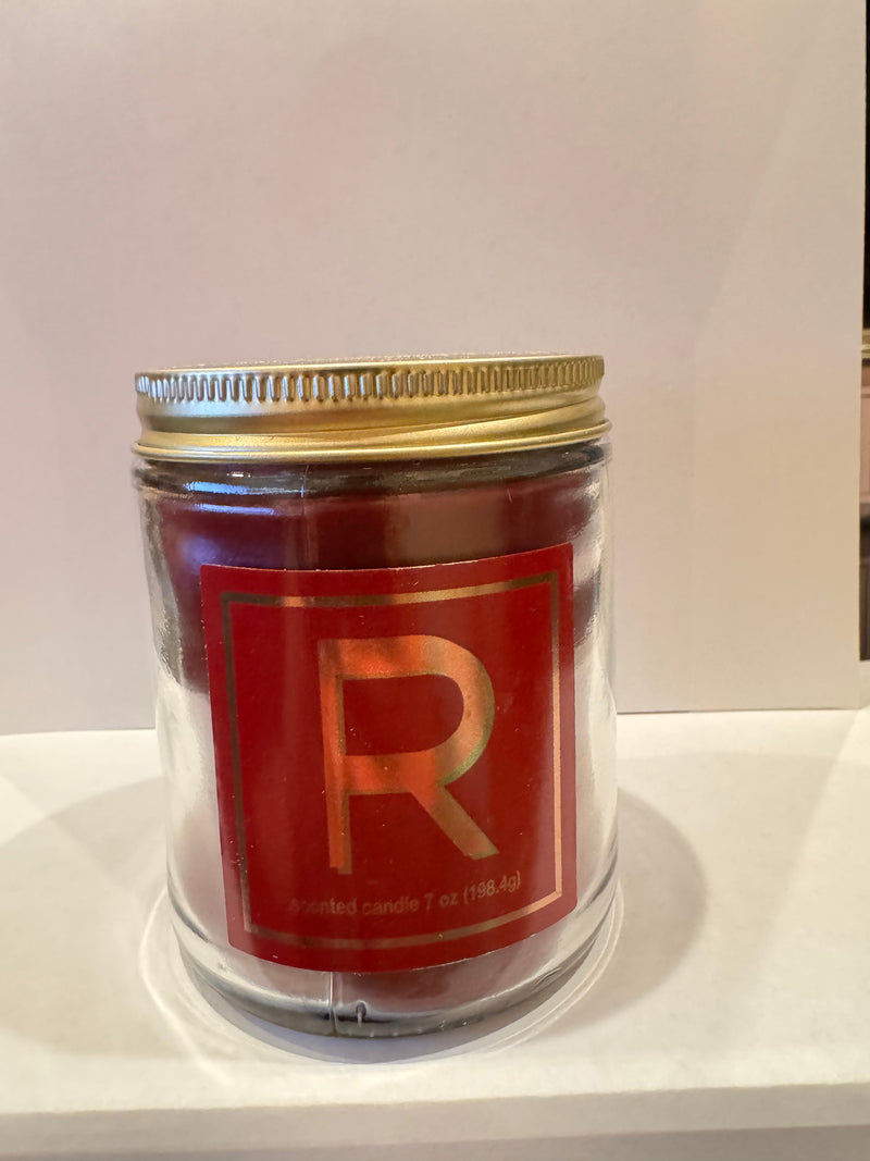 7oz Scented Monogram Letter  Candle with Gold Matte Lid