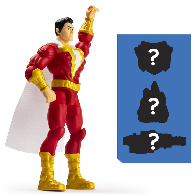 DC Comics DC Comics 4-Inch Shazam! Action Figure with 3 Mystery Accessories, Adventure 2 - sctoyswholesale
