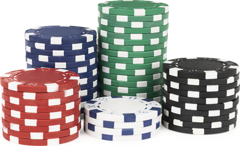 100-Piece Colored Poker Chips Set - sctoyswholesale