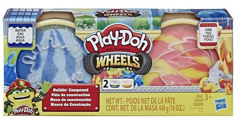 Play-Doh Wheels Cement and Pavement Buildin' Compound 2-Pack of 8-Ounce Cans - sctoyswholesale