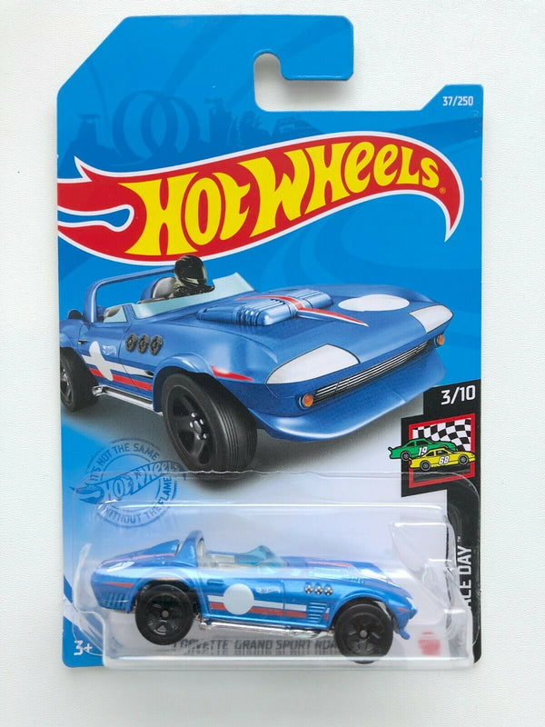 DieCast Hotwheels HW Race Day 3/10 Corvette Grand Sport Roadster, 37/250 - sctoyswholesale