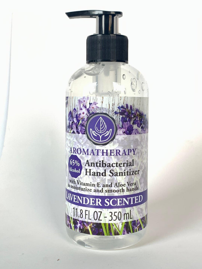 Wholesale Aromatherapy 11.8oz Hand Pump 65%Alcohol Sanitizer Lavender,Peppermint&Cherry Blossom No Methanol. - sctoyswholesale